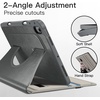 image:imageJETech Rotating Case Cover for iPad Air 11 M4M3M2 Air 54 Starlight  For iPad Air 11 20262024ampAir 54 109 20222020 360 Rotation Stand Pencil Holder PU Leather Folio Full ProtectionSpace Gray