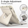 image:imageJETech Rotating Case Cover for iPad Air 11 M4M3M2 Air 54 Starlight  For iPad Air 11 20262024ampAir 54 109 20222020 360 Rotation Stand Pencil Holder PU Leather Folio Full ProtectionStarlight