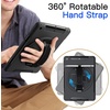image:imageJETech Rugged Case for iPad 6th5th Gen 97 20182017 Black  Builtin Screen Protector 360 Rotating Hand Strap Stand Heavy Duty Shockproof ProtectionBlack