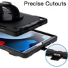 image:imageJETech Rugged Case for iPad 9th8th7th Gen 102 Black  Builtin Screen Protector 360 Rotating Hand Strap Stand Heavy Duty Shockproof ProtectionBlack