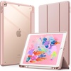 image:imageJETech Case Cover for iPad 6th5th Gen 97 20182017 Black  Clear Transparent Back Pencil Holder Slim Shockproof Protection TriFold Stand Auto WakeSleepRose Gold
