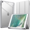 image:imageJETech Case Cover for iPad 6th5th Gen 97 20182017 Black  Clear Transparent Back Pencil Holder Slim Shockproof Protection TriFold Stand Auto WakeSleepSilver