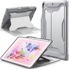 image:imageJETech Case Cover for iPad 6th5th Gen 97 20182017 Black  MultiAngle Magnetic Stand Pencil Holder Shockproof Protection Adjustable Viewing AnglesSilver