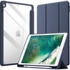 image:imageJETech Case Cover for iPad Pro 105 iPad Air 3rd Gen 2019 Black  For iPad Pro 105 2017 iPad Air 2019 Model Clear Back Pencil Holder Slim Shockproof TriFold Stand Auto WakeSleepNavy