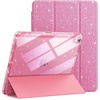 image:imageJETech Glitter Case Cover for iPad Air 11 M4M3M2 amp iPad Air 54 Pink  For iPad Air 11 20262024 amp Air 54 109 20222020 Glitter Design Pencil Holder Clear Back Kids and GirlsFriendlyPink