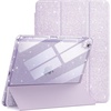 image:imageJETech Glitter Case Cover for iPad Air 11 M4M3M2 amp iPad Air 54 Pink  For iPad Air 11 20262024 amp Air 54 109 20222020 Glitter Design Pencil Holder Clear Back Kids and GirlsFriendlyPurple