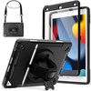 image:imageJETech Rugged Case for iPad 9th8th7th Gen 102 Black  Builtin Screen Protector 360 Rotating Hand Strap Stand Heavy Duty Shockproof ProtectionBlack