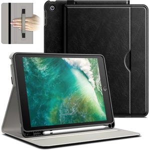 image:imageJETech Business Case Cover for iPad 6th5th Gen 97 20182017 Black  PU Leather Design Pencil Holder amp Pocket MultiAngle ViewingBlack