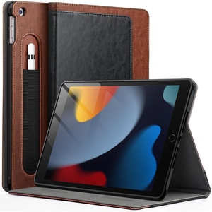 image:imageJETech Business Case Cover for iPad 9th8th7th Gen 102 Black  PU Leather Design Pencil Holder amp Pocket MultiAngle ViewingBlackBrown