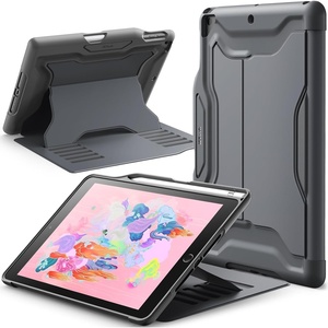 image:imageJETech Case Cover for iPad 6th5th Gen 97 20182017 Black  MultiAngle Magnetic Stand Pencil Holder Shockproof Protection Adjustable Viewing AnglesSpace Gray