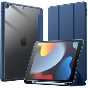 image:imageJETech Case Cover for iPad 9th8th7th Gen 102 Black  Clear Transparent Back Pencil Holder Slim Shockproof Protection TriFold Stand Auto WakeSleepNavy