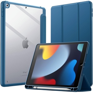 image:imageJETech Case Cover for iPad 9th8th7th Gen 102 Black  Clear Transparent Back Pencil Holder Slim Shockproof Protection TriFold Stand Auto WakeSleepTeal
