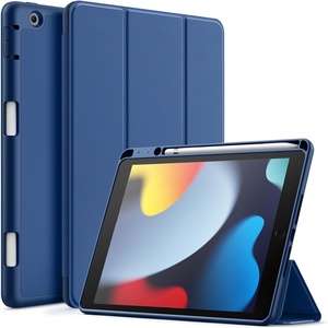 image:imageJETech Case Cover for iPad 9th8th7th Gen 102 Black  Soft TPU Protection Pencil Holder TriFold Stand Pencil Charging Support Shockproof Lightweight Design Auto WakeSleepNavy
