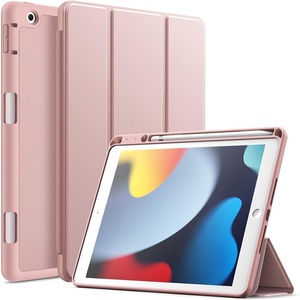 image:imageJETech Case Cover for iPad 9th8th7th Gen 102 Black  Soft TPU Protection Pencil Holder TriFold Stand Pencil Charging Support Shockproof Lightweight Design Auto WakeSleepRose Gold