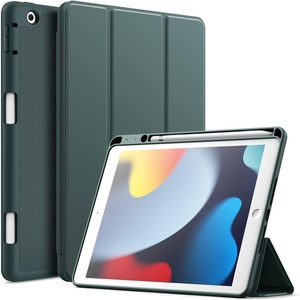 image:imageJETech Case Cover for iPad 9th8th7th Gen 102 Black  Soft TPU Protection Pencil Holder TriFold Stand Pencil Charging Support Shockproof Lightweight Design Auto WakeSleepMisty Green