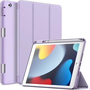 image:imageJETech Case Cover for iPad 9th8th7th Gen 102 Black  Soft TPU Protection Pencil Holder TriFold Stand Pencil Charging Support Shockproof Lightweight Design Auto WakeSleepLight Purple
