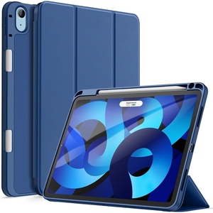 image:imageJETech Case Cover for iPad Air 11 M4M3M2 amp iPad Air 54 109 Black  For iPad Air 11 20262024 amp Air 54 109 20222020 Soft TPU Pencil Holder TriFold Stand Auto WakeNavy