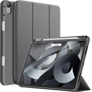 image:imageJETech Case Cover for iPad Air 11 M4M3M2 amp iPad Air 54 109 Black  For iPad Air 11 20262024 amp Air 54 109 20222020 Soft TPU Pencil Holder TriFold Stand Auto WakeSpace Gray