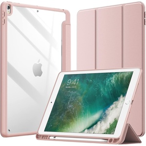 image:imageJETech Case Cover for iPad Pro 105 iPad Air 3rd Gen 2019 Black  For iPad Pro 105 2017 iPad Air 2019 Model Clear Back Pencil Holder Slim Shockproof TriFold Stand Auto WakeSleepRose Gold