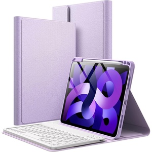 image:imageJETech Keyboard Case Cover for iPad 9th8th7th Gen 102 Black  Magnetic Detachable Bluetooth Keyboard Pencil Holder TPU Back Protection MultiAngle Stand LaptopStyle Typing ExperiencePurple