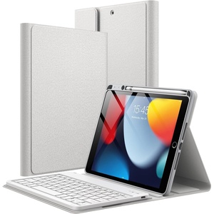 image:imageJETech Keyboard Case Cover for iPad 9th8th7th Gen 102 Black  Magnetic Detachable Bluetooth Keyboard Pencil Holder TPU Back Protection MultiAngle Stand LaptopStyle Typing ExperienceSilver