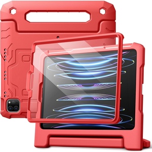 image:imageJETech Kids Case for iPad 6th5th Gen 97 20182017 Blue  Builtin Screen Protector 360 Rotating Handle Stand Shockproof FullBody Protection KidFriendly DesignRed
