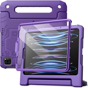 image:imageJETech Kids Case for iPad 6th5th Gen 97 20182017 Blue  Builtin Screen Protector 360 Rotating Handle Stand Shockproof FullBody Protection KidFriendly DesignDeep Purple