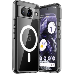 image:imageJETech Magnetic Case for Google Pixel 10 Pro XL Clear  Compatible with MagSafe Compatible with Pixelsnap Charger Shockproof Protective Phone Cover Scratch Resistant Clear BackObsidian