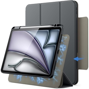 image:imageJETech Magnetic Detachable Case for iPad Air 11 M2M4 Air 54 Black  For iPad Air 54 109 20262020 Removable Rotating Cover Pencil Holder PortraitLandscape Stand Raised Screen ViewSpace Gray