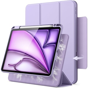 image:imageJETech Magnetic Detachable Case for iPad Air 11 M2M4 Air 54 Black  For iPad Air 54 109 20262020 Removable Rotating Cover Pencil Holder PortraitLandscape Stand Raised Screen ViewPurple