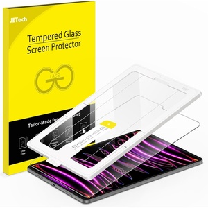 image:imageJETech One Touch Screen Protector for iPad 9th8th7th Gen 102 1Pack  Auto Alignment Installation HD Clear Tempered Glass BubbleFree ApplicationiPadPro1296543