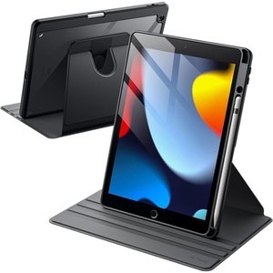 image:imageJETech Rotating Case Cover for iPad 9th8th7th Gen 102 Black  360 Rotation Stand Clear Back Design Auto WakeSleep Pencil Holder Full ProtectionBlack