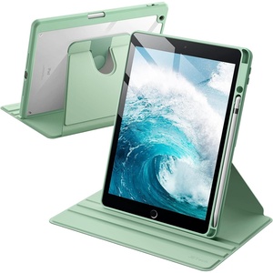 image:imageJETech Rotating Case Cover for iPad 9th8th7th Gen 102 Black  360 Rotation Stand Clear Back Design Auto WakeSleep Pencil Holder Full ProtectionMatcha Green