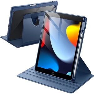 image:imageJETech Rotating Case Cover for iPad 9th8th7th Gen 102 Black  360 Rotation Stand Clear Back Design Auto WakeSleep Pencil Holder Full ProtectionNavy