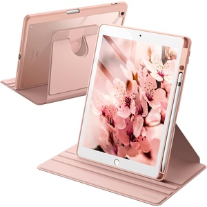 image:imageJETech Rotating Case Cover for iPad 9th8th7th Gen 102 Black  360 Rotation Stand Clear Back Design Auto WakeSleep Pencil Holder Full ProtectionRose Gold