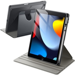 image:imageJETech Rotating Case Cover for iPad 9th8th7th Gen 102 Black  360 Rotation Stand Clear Back Design Auto WakeSleep Pencil Holder Full ProtectionSpace Gray