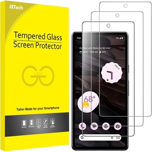 image:imageJETech Screen Protector for Google Pixel 1010 Pro99 Pro 3Pack  9H Tempered Glass HD Clear AntiScratch Protection Easy Installation ToolPixel 7a