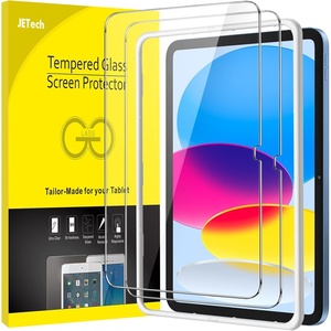 image:imageJETech Screen Protector for iPad 65 Air 21 Pro 97 2Pack  For iPad 97 20182017 Air 21 20142013 amp Pro 97 2016 9H Tempered Glass HD Clear AntiScratch Easy InstalliPad1110