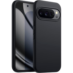 image:imageJETech Silicone Case for Google Pixel 10 Pro XL Obsidian  Silky Soft Touch Shockproof Protection Scratch Resistant Microfiber LiningObsidian