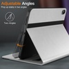 image:imageJETech Business Case Cover for iPad A16 11th10th Gen Black  For 20252022 Model PU Leather Design Pencil Holder amp Pocket MultiAngle ViewingSilver