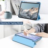 image:imageJETech Case Cover for iPad A16 11th10th Gen Navy  For 20252022 Model Clear Transparent Back Pencil Holder Slim Shockproof TriFold Stand Auto WakeSleepSky Blue
