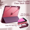 image:imageJETech Case Cover for iPad A16 11th10th Gen Navy  For 20252022 Model Clear Transparent Back Pencil Holder Slim Shockproof TriFold Stand Auto WakeSleepWine
