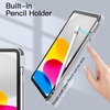 image:imageJETech Case Cover for iPad A16 11th10th Gen Navy  For 20252022 Model Clear Transparent Back Pencil Holder Slim Shockproof TriFold Stand Auto WakeSleepSilver
