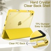 image:imageJETech Case Cover for iPad A16 11th10th Gen Navy  For 20252022 Model Clear Transparent Back Pencil Holder Slim Shockproof TriFold Stand Auto WakeSleepYellow