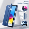 image:imageJETech Case Cover for iPad A16 11th10th Gen Navy  For 20252022 Model Clear Transparent Back Pencil Holder Slim Shockproof TriFold Stand Auto WakeSleepNavy