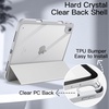 image:imageJETech Case Cover for iPad A16 11th10th Gen Navy  For 20252022 Model Clear Transparent Back Pencil Holder Slim Shockproof TriFold Stand Auto WakeSleepSilver