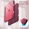 image:imageJETech Case Cover for iPad A16 11th10th Gen Navy  For 20252022 Model Clear Transparent Back Pencil Holder Slim Shockproof TriFold Stand Auto WakeSleepWine