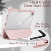 image:imageJETech Case Cover for iPad A16 11th10th Gen Navy  For 20252022 Model Clear Transparent Back Pencil Holder Slim Shockproof TriFold Stand Auto WakeSleepSandy Pink