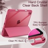 image:imageJETech Case Cover for iPad A16 11th10th Gen Navy  For 20252022 Model Clear Transparent Back Pencil Holder Slim Shockproof TriFold Stand Auto WakeSleepPink
