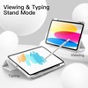 image:imageJETech Case Cover for iPad A16 11th10th Gen Navy  For 20252022 Model Soft TPU Pencil Holder TriFold Stand Auto WakeSleep Shockproof Lightweight DesignWhite